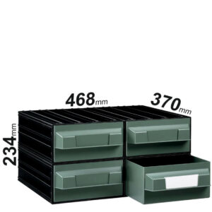 Plastikiniai stalčiukai PUMA208, 468x370x234mm