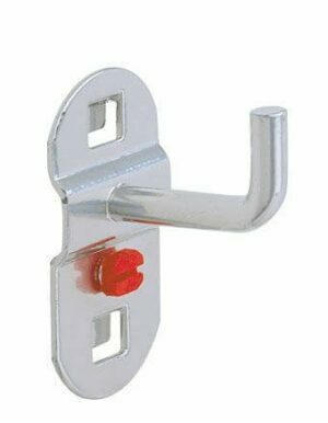 Single hooks with curved end, aluminum color 4040000501