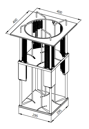 Drawing of a built-in plate dispenser