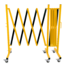 Up to 4m extendable aluminum partitions with wheels, yellow and black 2395350