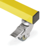 Cloisons aluminium extensibles jusqu'à 4m avec roulettes, jaune et noir 2395350