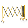 Up to 4m extendable aluminum partitions with wheels, yellow and black 2395350
