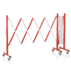 Up to 4m extendable aluminum partitions with wheels, red and white 2395351