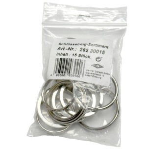 Set of 15 WEDO key rings 25-35mm 26230015