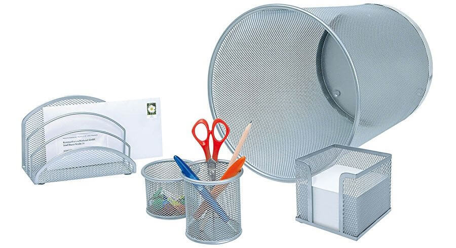 Mesh waste bins for papers