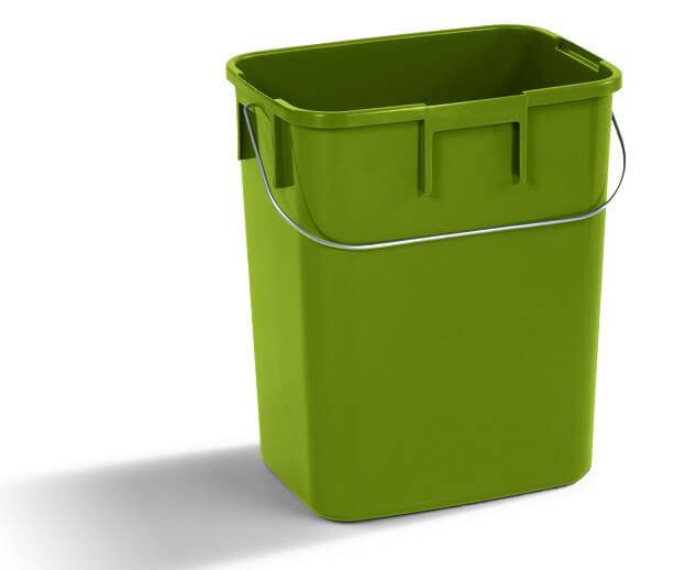 12l capacity green trash can