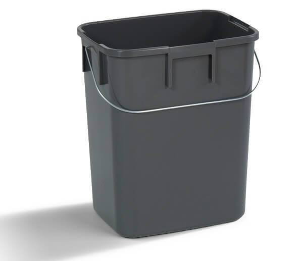 12l gray trash can