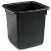 Open plastic waste bins for papers