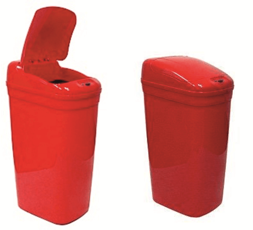 33l plastikinė šiukšlių dėžė, raudona DZT-33-1 MED 2
