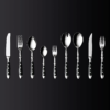 roostevabast terasest tööriistad, söögiriistad kohvikutele, söögiriistad bistroole, lusikas, kahvel, nuga
