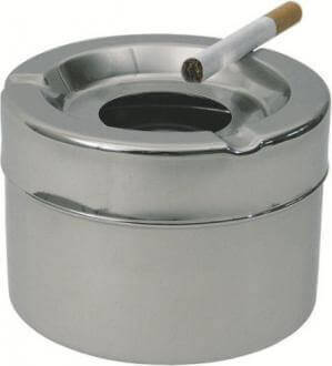 Tall metal ashtrays with fire retardant lid 1113 100