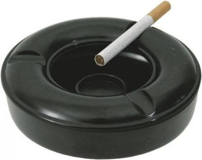 Black melamine ashtrays with lids 1118_125