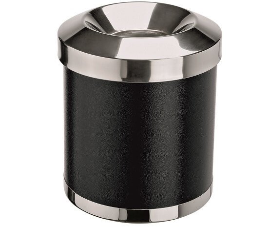 Black dustbins with fire-extinguishing lid 1135 301
