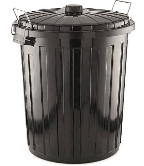 Polypropylene garbage containers with snap-on lids 9229 550