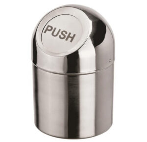 Table trash can with push-on lid 1531