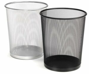 Mesh waste bins for papers