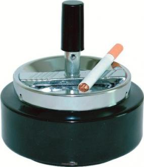 Closed metal ashtrays with a rotating lid 1117 100