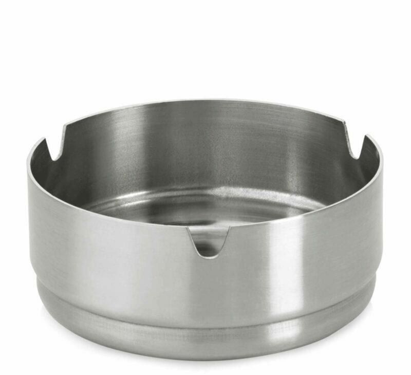 Open stainless steel table ashtrays