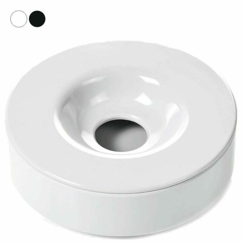 Two-part melamine table ashtrays with lid