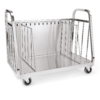 Stainless steel carts for dishes, trays, bedding
