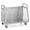 Stainless steel carts for dishes, trays, bedding