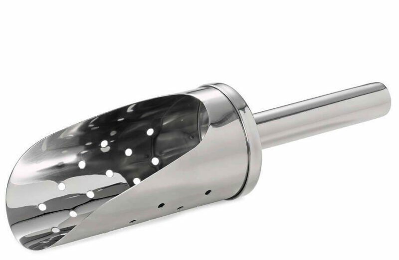 Perforated stainless steel scoops for ice 1636 180
