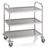 3-shelf stainless steel serving carts, 85x53x95cm