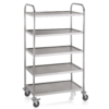 5-shelf stainless steel serving carts, 85x53x154cm