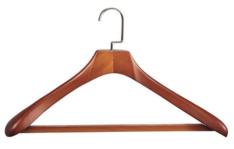 Wooden hangers for clothes