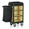 95x54x116cm black aluminum room trolleys with 6-color MDF walls 4456001