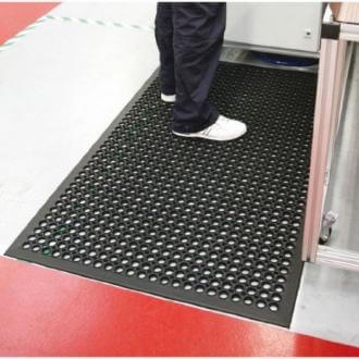 Perforated rubber mats