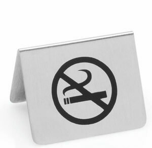 Stainless steel racks "non-smoking", 5,5x5x3,5cm 1432005