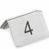Stainless steel stands with table numbers 5x5x4,5cm