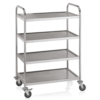 4-shelf stainless steel serving carts, 85x53x125cm