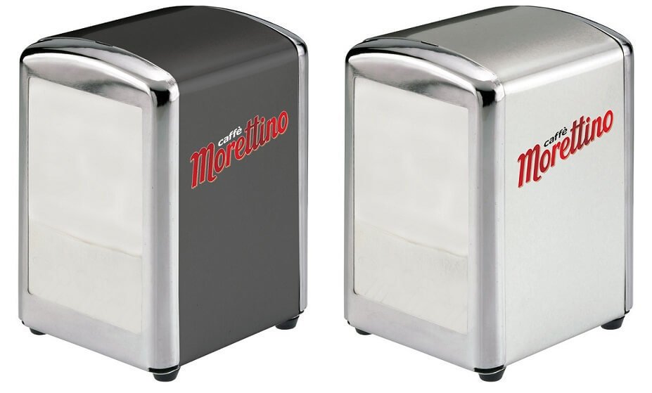 Dispensers for napkins with advertising