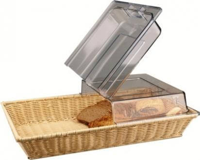 Wicker baskets with transparent lids