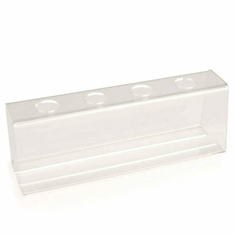 Clear acrylic stands for four wafers 1414 004
