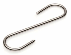 Stainless steel hooks for hanging meat