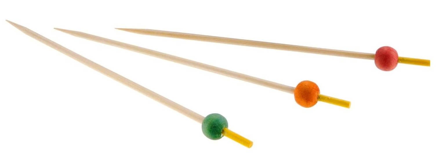 Pins with multicolored balls