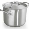Stainless steel pots for meat with a lid