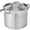 Stainless steel soup pots with lids