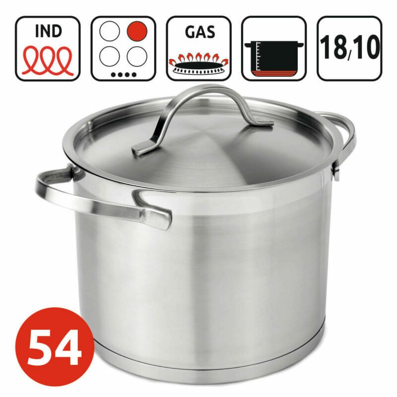 Stainless steel soup pots with lids