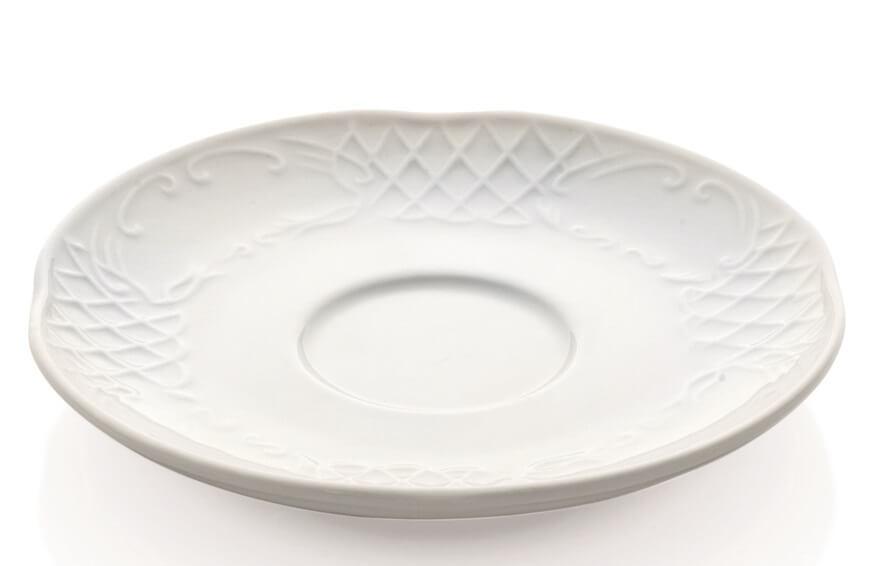 Seria BAVARIA zdobiony porcelanowy talerz na filiżankę kawy 4712002