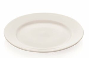 Płaskie talerze ze szkła hartowanego w kolorze białym
