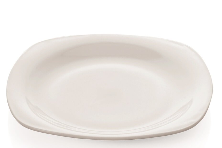 Rectangular white tempered glass plates 9240 195