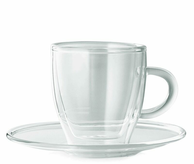 Borosilicate glass cups Espresso with saucers 1774008