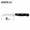 Rasoirs KNIFE série 61 avec lame de 9 cm de long 6115090