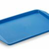 Blue polypropylene trays with handles 45x32x2cm 9205442