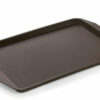 Brown polypropylene trays with handles 45x32x2cm 9205440