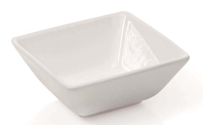 Rectangular porcelain bowls